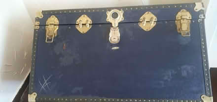 Photo of free 1 very large blue cabin trunk lstrong box and1brasslined box (Bradway S17) #3