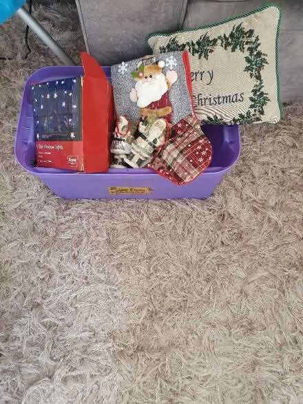 Photo of free Box of assorted Xmas decs (Elstow MK42) #1