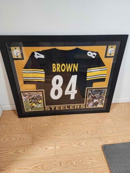 Photo of free Antonio Brown signed framed jersey (Flushing) #1