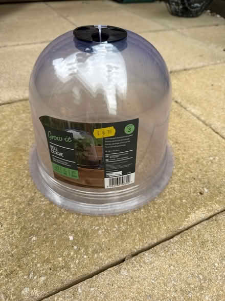 Photo of free 3 unused plastic bell cloches (Nailsea BS48) #1