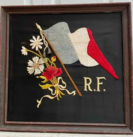 Photo of free Embroidered Vintage French Flag Art (Redwood City) #1