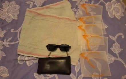 Photo of free Sunglasses, cd/dvd covers, towel (South Acton) #1