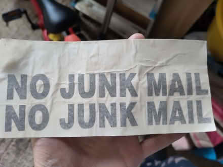 Photo of free No Junk Mail letterbox stickers (St Ives PE27) #1