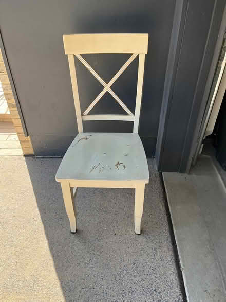 Photo of free Sturdy White Chair (Grosvenor) #1