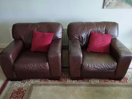 Photo of free 3-piece Leather Suite (Milltown Galway) #1