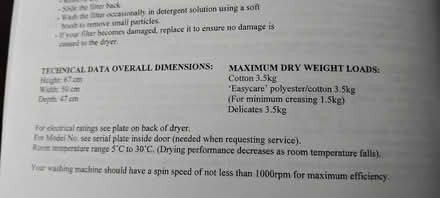 Photo of free Tumble Dryer (Cromer NR27) #3