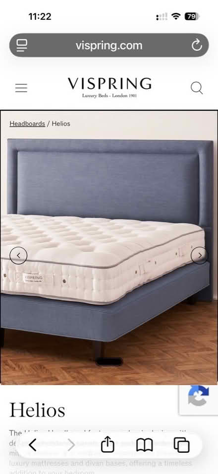 Photo of free Vispring Helios superking headboard (Aldeburgh IP15) #1