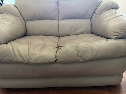 Photo of free Real Leather Couch (Sunnyvale/Cupertino) #1