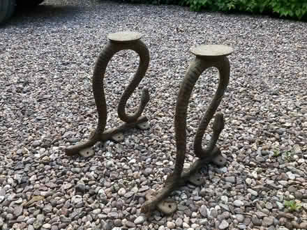 Photo of free Cast-iron bench-ends? (Priest Weston SY15) #1