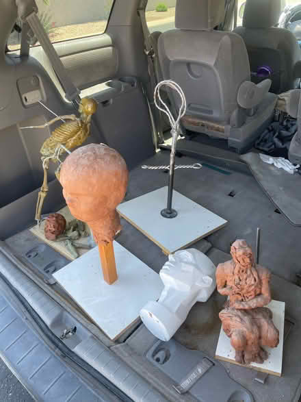 Photo of free sculpture armatures with some clay (Near Riggs and Cooper) #1