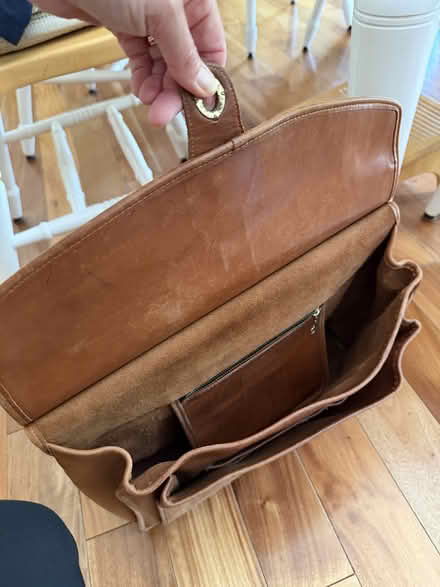 Photo of free Classic worn leather briefcase (East side of San Rafael) #2