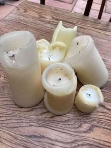 Photo of free Large candle stubbs and glass jars (Hertford SG14) #1