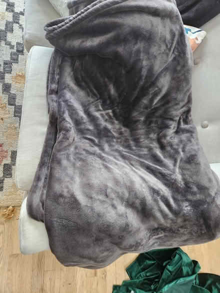 Photo of free Large grey blanket (East Williamsburg) #1
