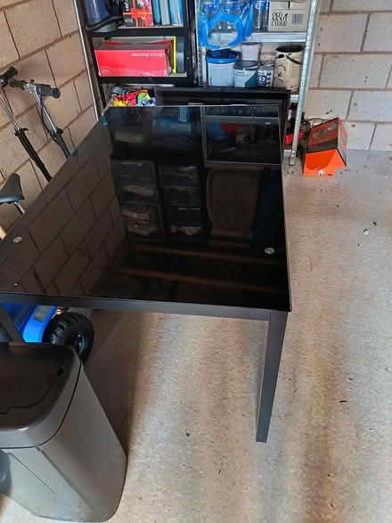 Photo of free Black glass table (Brailsford DE6) #1