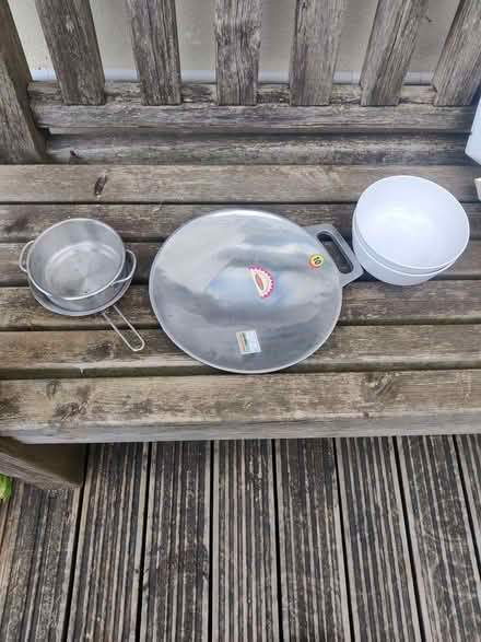 Photo of free Kitchen equipment - pans, scales, pyrex (Yatton BS49) #1