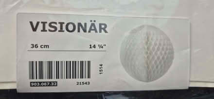 Photo of free 2 x white paper hanging decorations. Wedding or party (North Watford WD24) #2