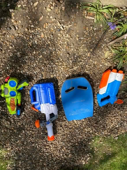 Photo of free 3 water guns and small bodyboard (Central Norwich) #1