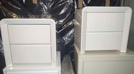 Photo of free 2 small high gloss bedside cabinets (Burgess Hill RH15) #4