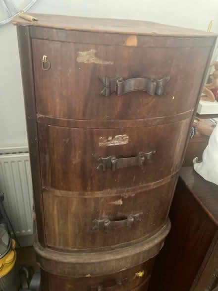 Photo of free Pair of desk cabinets (need tlc) (CV6 - Courthouse Green) #1