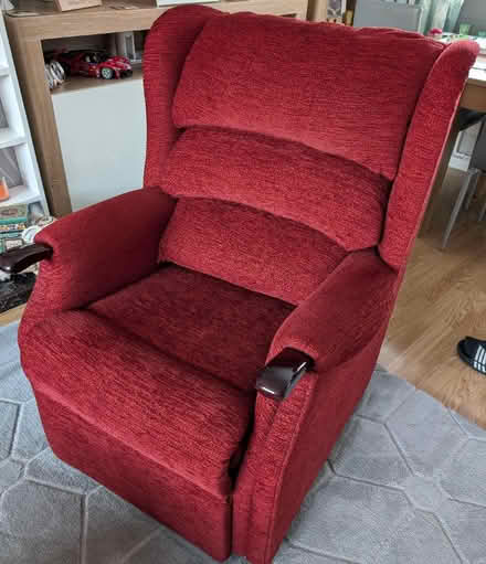 Photo of free Red Sofas and Chair (Stanground PE2) #1