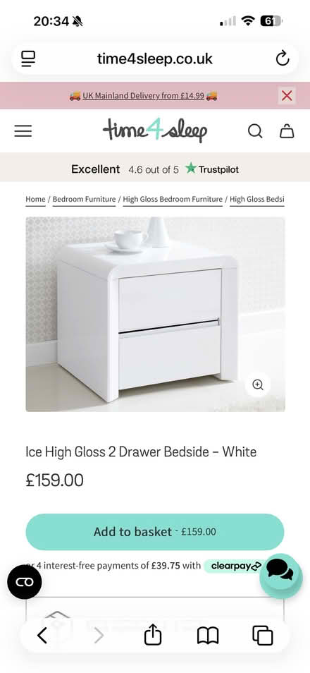 Photo of free 2 small high gloss bedside cabinets (Burgess Hill RH15) #1