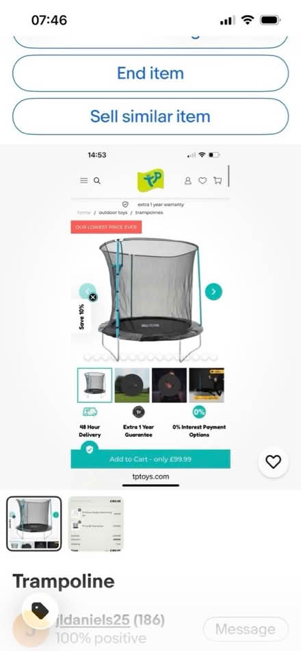 Photo of free Trampoline (Canvey Island) #1