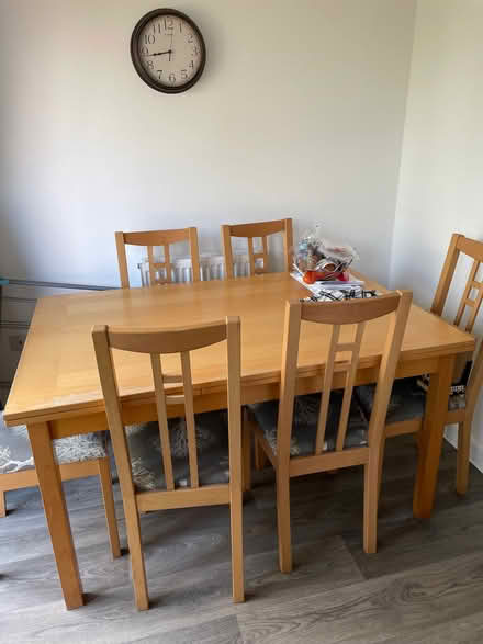 Photo of free Extendable table and 6 chairs (Mid Devon District EX15) #1