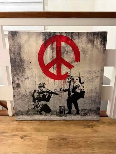 Photo of free Banksy CND Soldiers Canvas (Bockings Elm CO16) #1