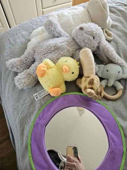 Photo of free Plush toys, rattles and mirror (Littlemore OX4) #1
