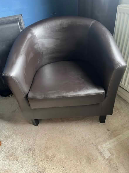 Photo of free Brown bucket chair (CH6 5QD) #1