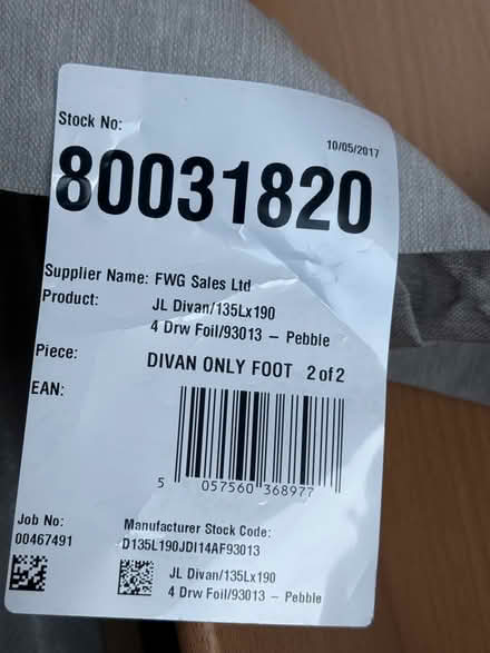 Photo of free Double Bed Divan Base + 4 Drawers (Chiswick W4) #4