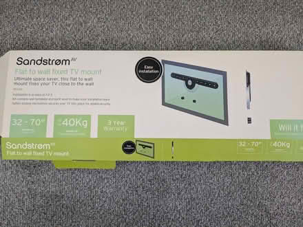 Photo of free New Flat to Wall Fixed TV Mount (Beulah Hill SE19) #1
