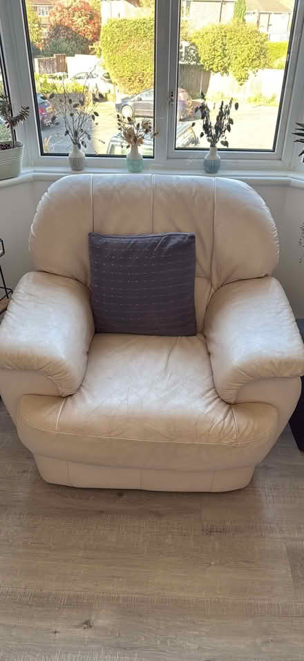 Photo of free 2 seater sofa, armchair, footstool (Rh122jq) #2