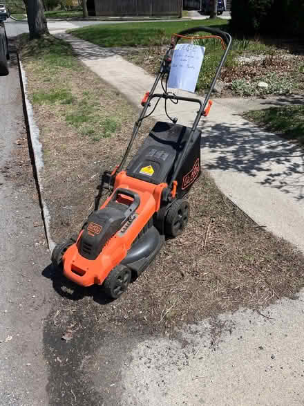 Photo of free Electric plug-in lawnmower (87 Payson Rd Belmont) #1