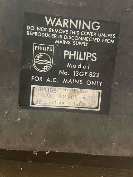 Photo of free Vintage Philips record player (Richmond TW10) #3