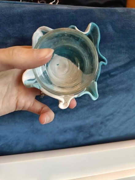 Photo of free Blue and white tea light holder (Hove BN3) #2