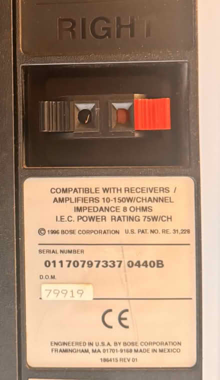 Photo of free 2 Bose speakers (Los altos , CA) #2