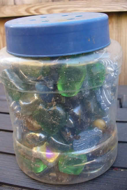 Photo of free Container of glass nuggets and seashell shaped pieces (Far Bletchley MK3) #1