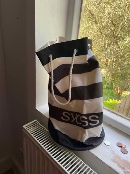 Photo of free Sailor type bag black/white stripe (SE153BS) #1