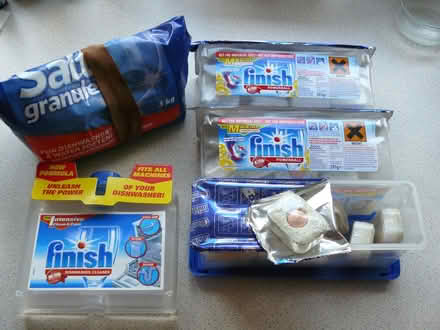 Photo of free 30+ Finish dishwasher tablets + cleaner + open bag of salt (Kempsey WR5) #1