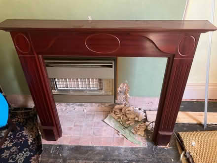 Photo of free Dark wood fire surround. (Nether Edge S7) #1