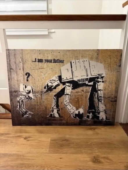 Photo of free Banksy ‘I Am Your Father’ Canvas (Bockings Elm CO16) #1