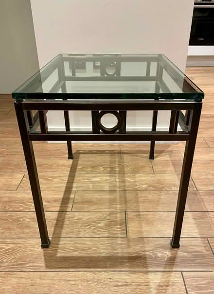 Photo of free Glass Top Rectangular Heavy Metal Frame/Bronze Coffee Table (Gerrards Cross SL9) #1