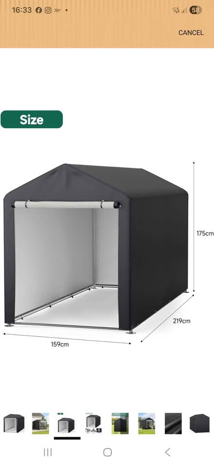 Photo of free storage shelter/tent (Dalkeith EH22) #1