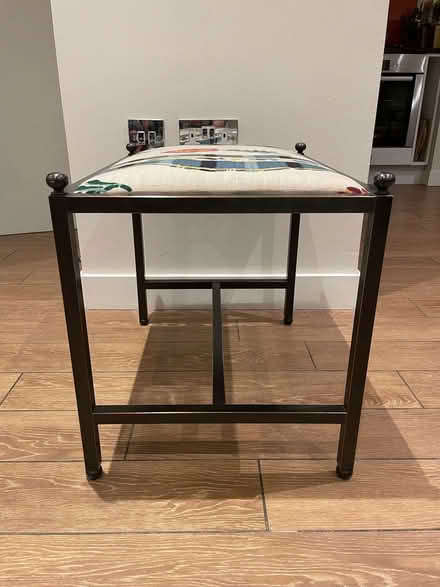 Photo of free Upholstered Bronze Effect Metal Frame Bench / Piano Stool (Gerrards Cross SL9) #4