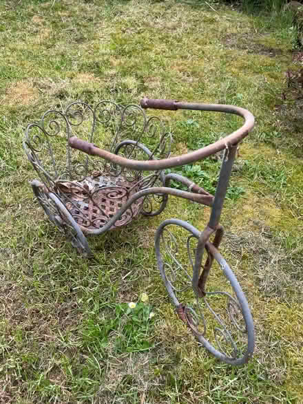 Photo of free Small metal bike plant holder (Garston WD25) #1