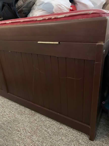 Photo of free Big trunk w/cushion (San Anselmo near Andronico’s) #1