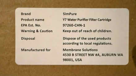 Photo of free Water purifier filter cartridges (1075 Valencia Avenue) #4