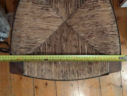 Photo of free Short wooden chair with rattan seat (South Croydon CR2) #2