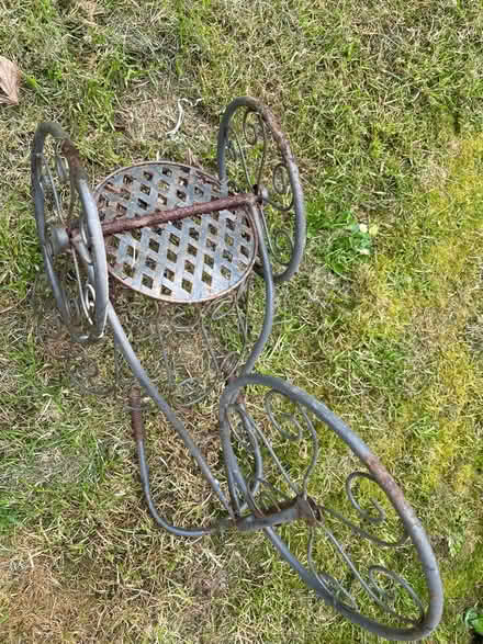 Photo of free Small metal bike plant holder (Garston WD25) #3